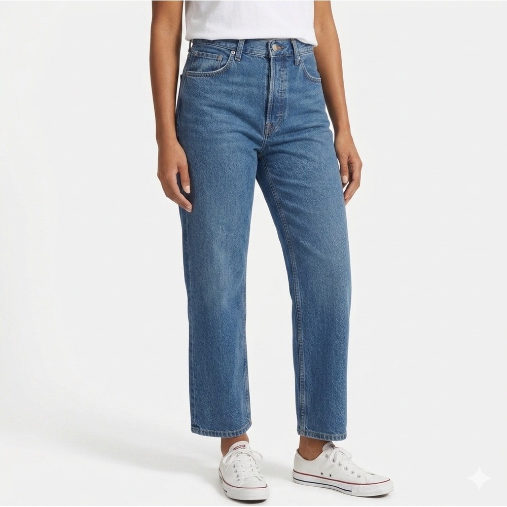 EVERLANE‎ Organic Cotton 90's Way-High Jeans Medium Vintage Wash Women Size 29